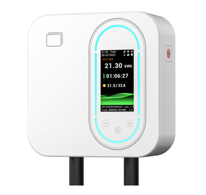 kopen 22kW driefase snelladende Smart Home Wallbox CE-gecertificeerde wandgemonteerde EV-lader IP65 waterdicht Ondersteuning RFID/WiFi/Bluetooth-verbinding Beschikbaar in wit en zwart online vervaardiging