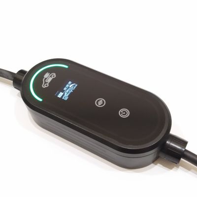 kopen Draagbare 11kW EV Oplader Type 2 Smart App, Max. 3-Fase 5M/7M/10M Elektrische Auto Oplader met 2,4 inch LCD Scherm, Draagtas, Beugel, Kabelhouder, Mobiele Wallbox Oplaadstation online vervaardiging