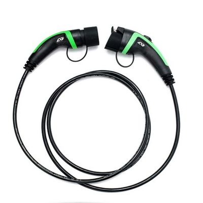 het Type 1 van 32A 22KW 5m aan Type - 2 EV het Laden Kabel Groene Bekleding TPU