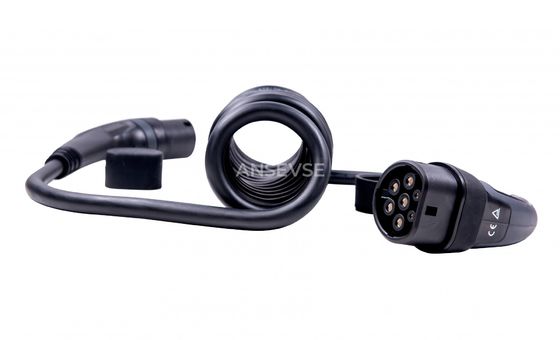 Goede prijs de elektrische autoladers 16A 480V 3 type van CEI 62196 van fase11kw spiraalvormig kabels - 2 aan type - ev 2 rolden kabels online