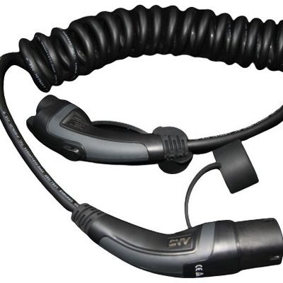 Goede prijs 16A-het zwarte/grijze type 1 van 1phase 3.6kW aan type - 2 het laden van TPU ev kabel/spiraalvormige ev het laden kabels online