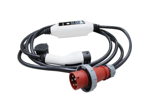 Goede prijs Draagbare EV Lader 3 van 380V 16A 11KW Fase met ROOD CEE Plug online