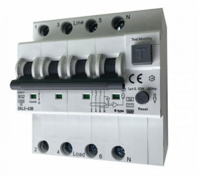 Goede prijs CEI 62423 de Stroomonderbreker MCB RCCB RCBO van 32A RCD met Overstroombeveiliging online