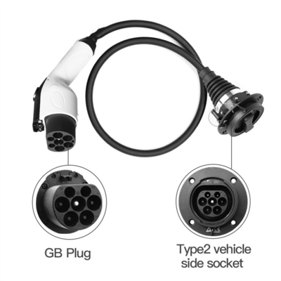 Goede prijs 32A enige Fase GB/T aan Type - 2 EV het Laden Kabeladapter 0.5m 250V online